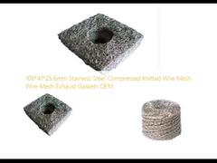 OEM feito malha comprimido de aço inoxidável das gaxetas da exaustão da rede de arame da rede de arame de 100*41*25.6mm