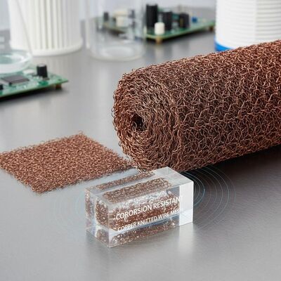 Malha de fio de tricô de cobre resistente à corrosão projetada para aplicações de proteção eletromagnética e filtragem industrial oferecendo superior