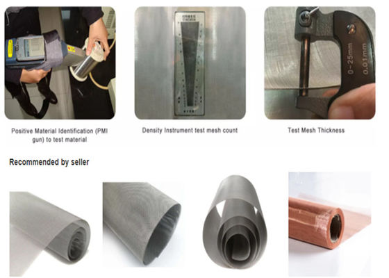 Fio de aço inoxidável ultra fino Mesh Rounded 316L 100μm de 100 mícrons