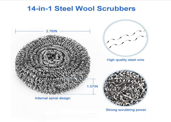 Ferramenta de aço inoxidável de limpeza da cozinha da bola do purificador de Dia6*6mm 9g