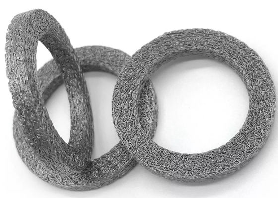 Filtro de malha de arame tricotado branco e prateado Resistência a ácidos e álcalis e amostra