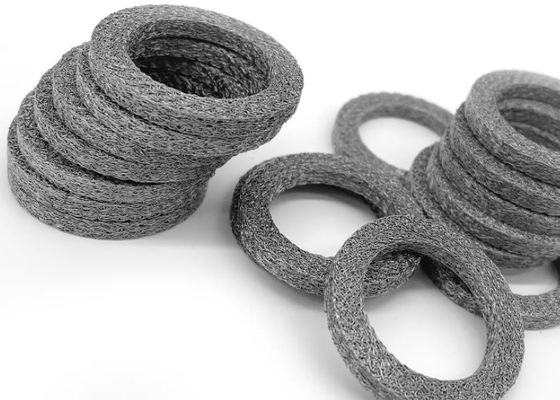 Filtro de malha de arame tricotado branco e prateado Resistência a ácidos e álcalis e amostra