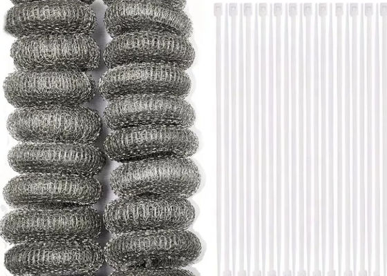 2.5CM rolos de malha de fios de malha de aço inoxidável para telas